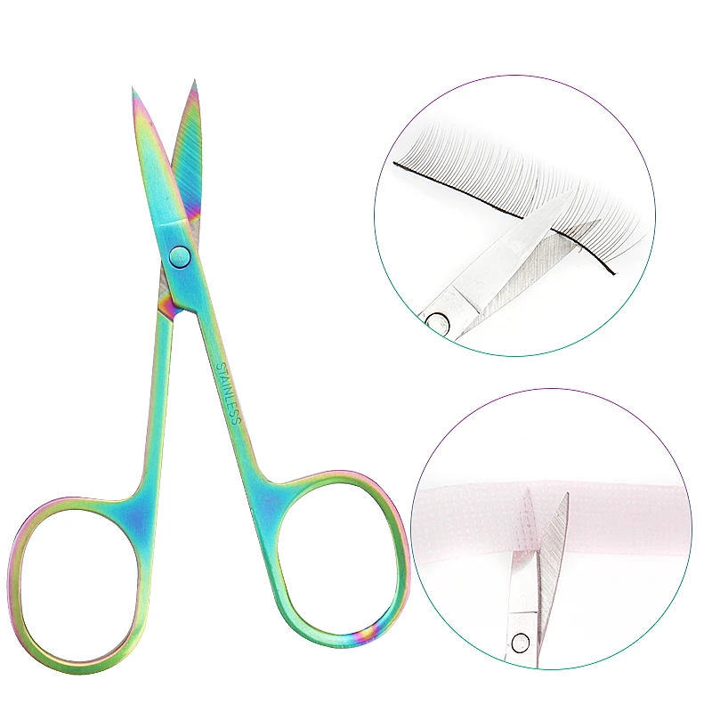 1Pc Eyebrow Scissors Stainless Steel Nail Tools Eyebrow Nose Eyelash Scissors Multifunctional Facial Hair Trimmer Makeup Beauty 5