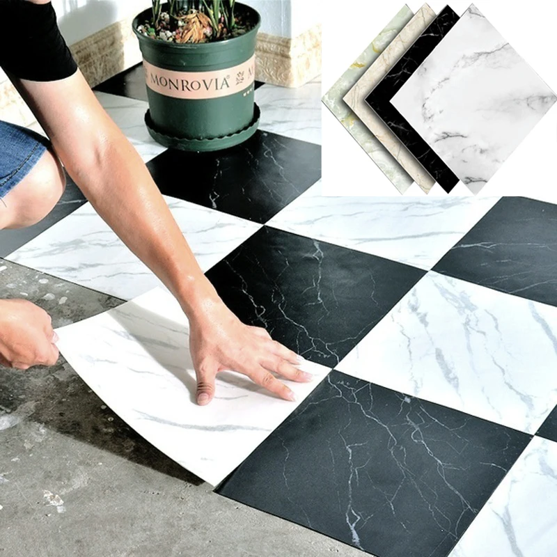 

30x30cm Self Adhesive Floor Stickers Durable Waterproof Floor Tiles Marble Sticker Stone Effect Floor Wall Decal Wallpaper Stick