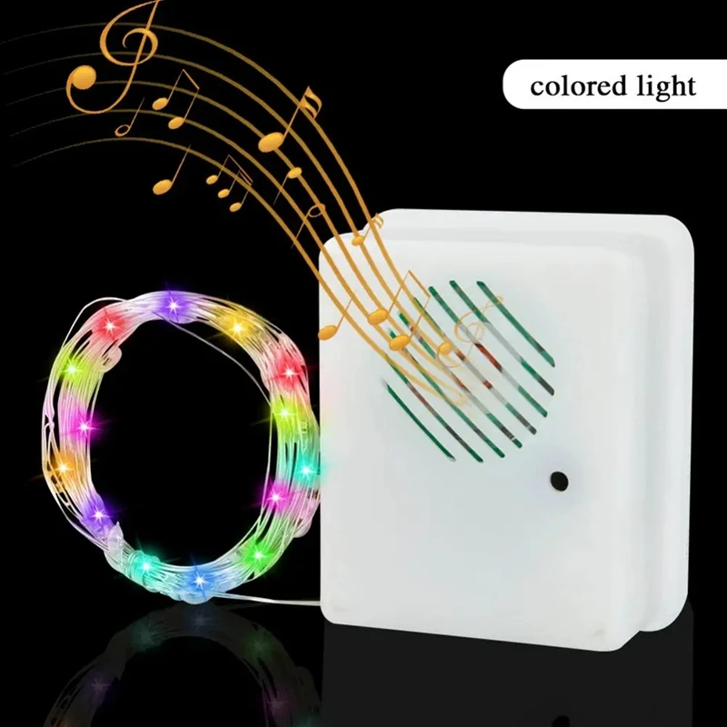 DIY Christmas Sound Sensor LED String Decorative Lights Christmas Music Speaker For Party Xmas Tree Deco christmas decorations