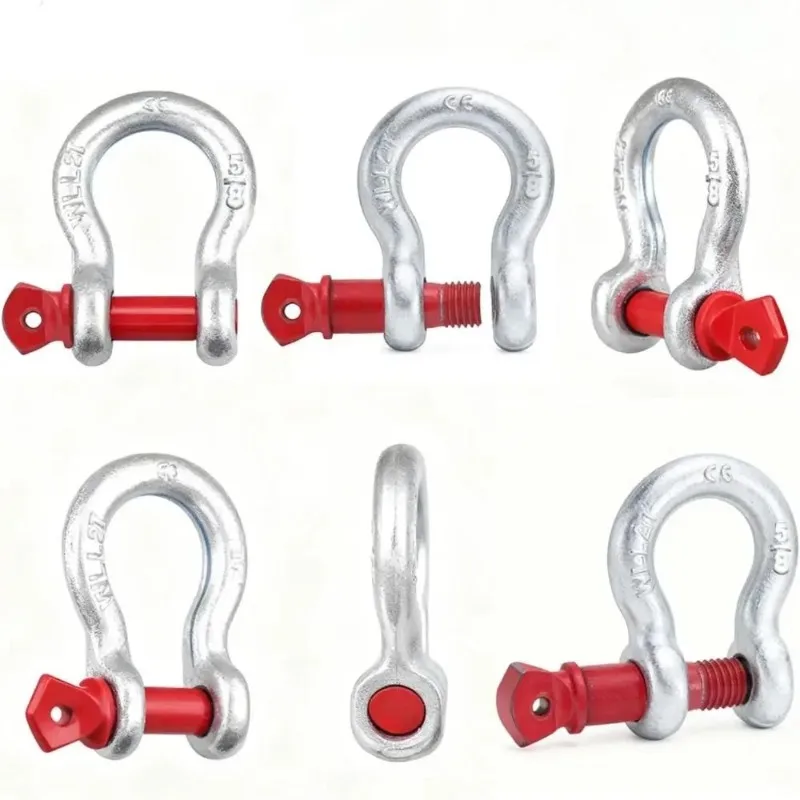 Heavy Duty Forged Carbon Steel D Ring Anchor Shackles - Set of 2