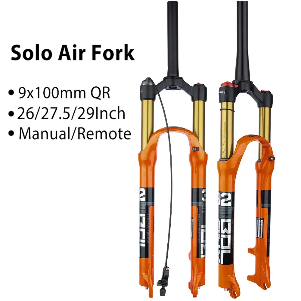 

Велосипедная вилка Solo Air Orange MTB, передняя подвеска, прямая/коническая, RL/LO 26/27, 5/29 дюймов, из магниевого сплава, QuickRelease