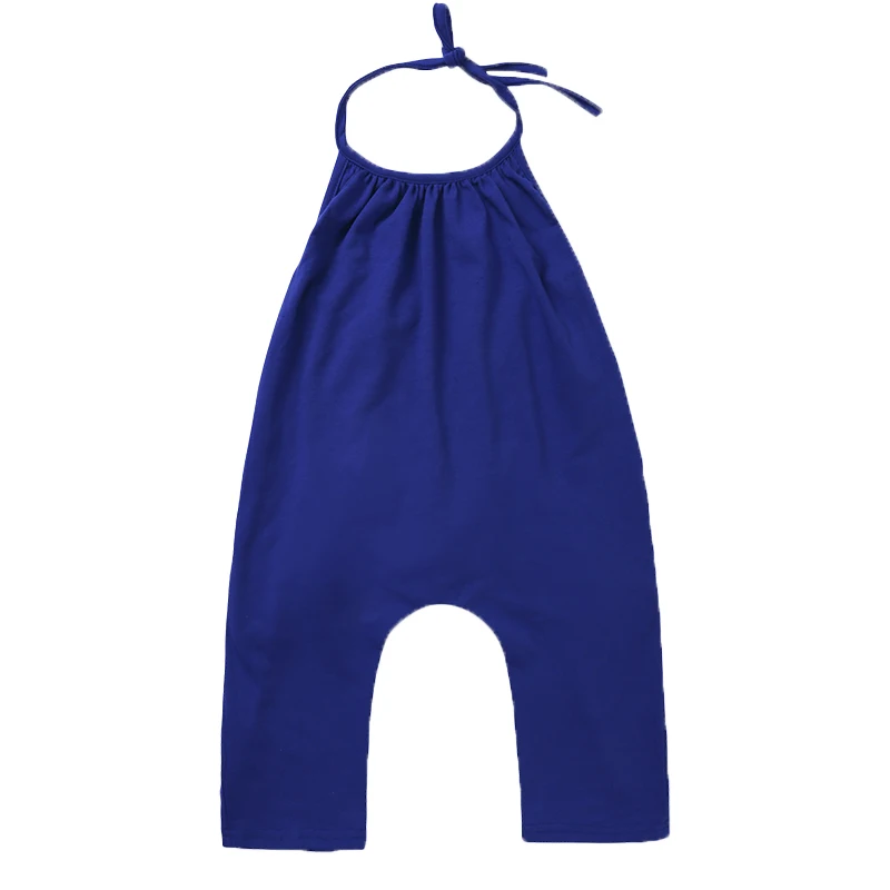 Summer Toddler One-Piece Girls Romper Jumpsuit Clothes Kids Baby Solid Cotton Outwear Bodysuit Children Harem Pants Strap Backle