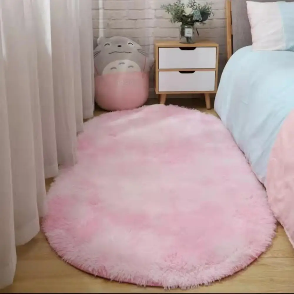 Tie-Dye Oval Living Room Rug Comfortable Soft Home Decor Floor Cushion Sofa Eend Table Bedroom Fluffy Non-Slip Plush Bed Rug floor mat