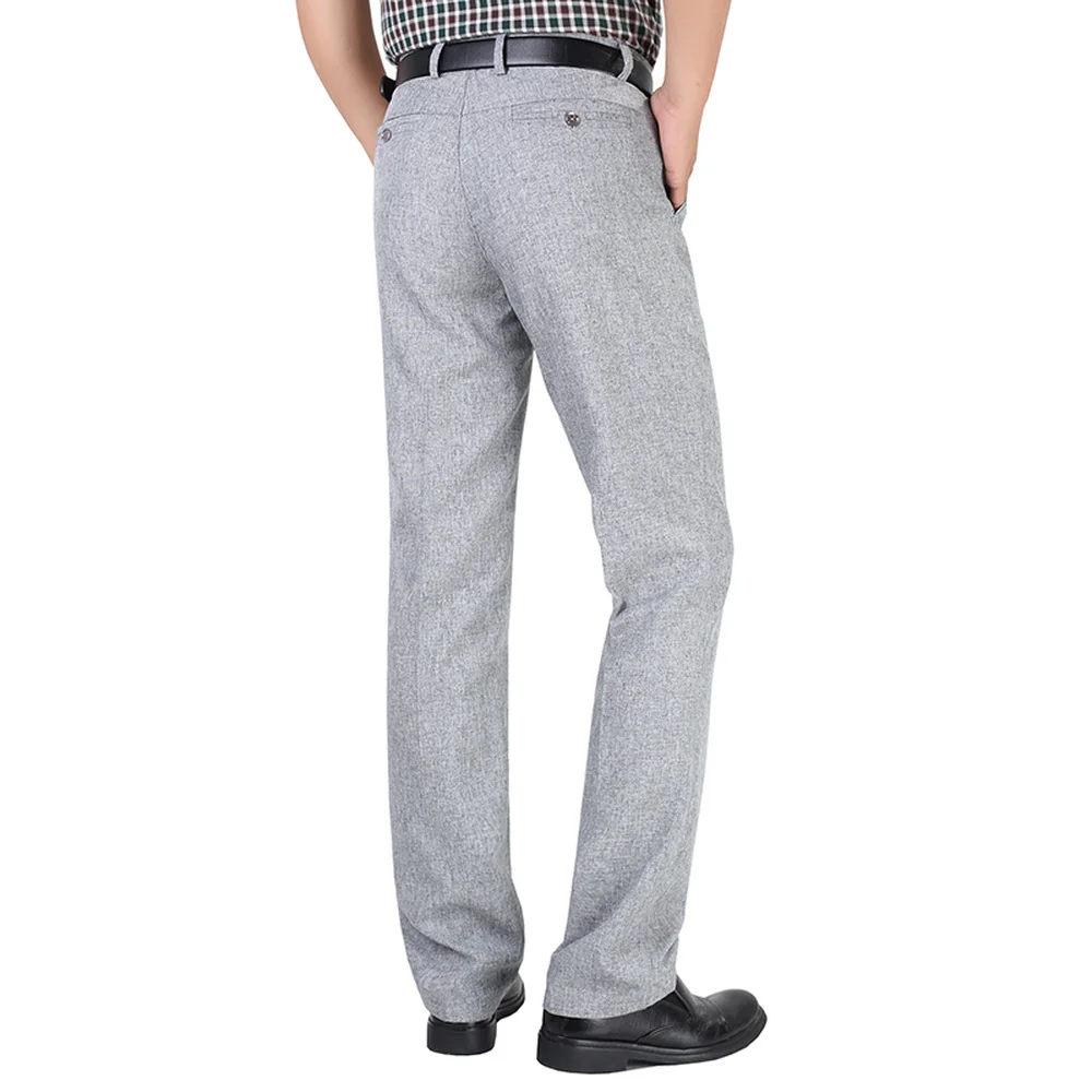 Casual Pants for Men Big Size Formal Classic Breathable 9 Colors Thin Office Suit Trousers