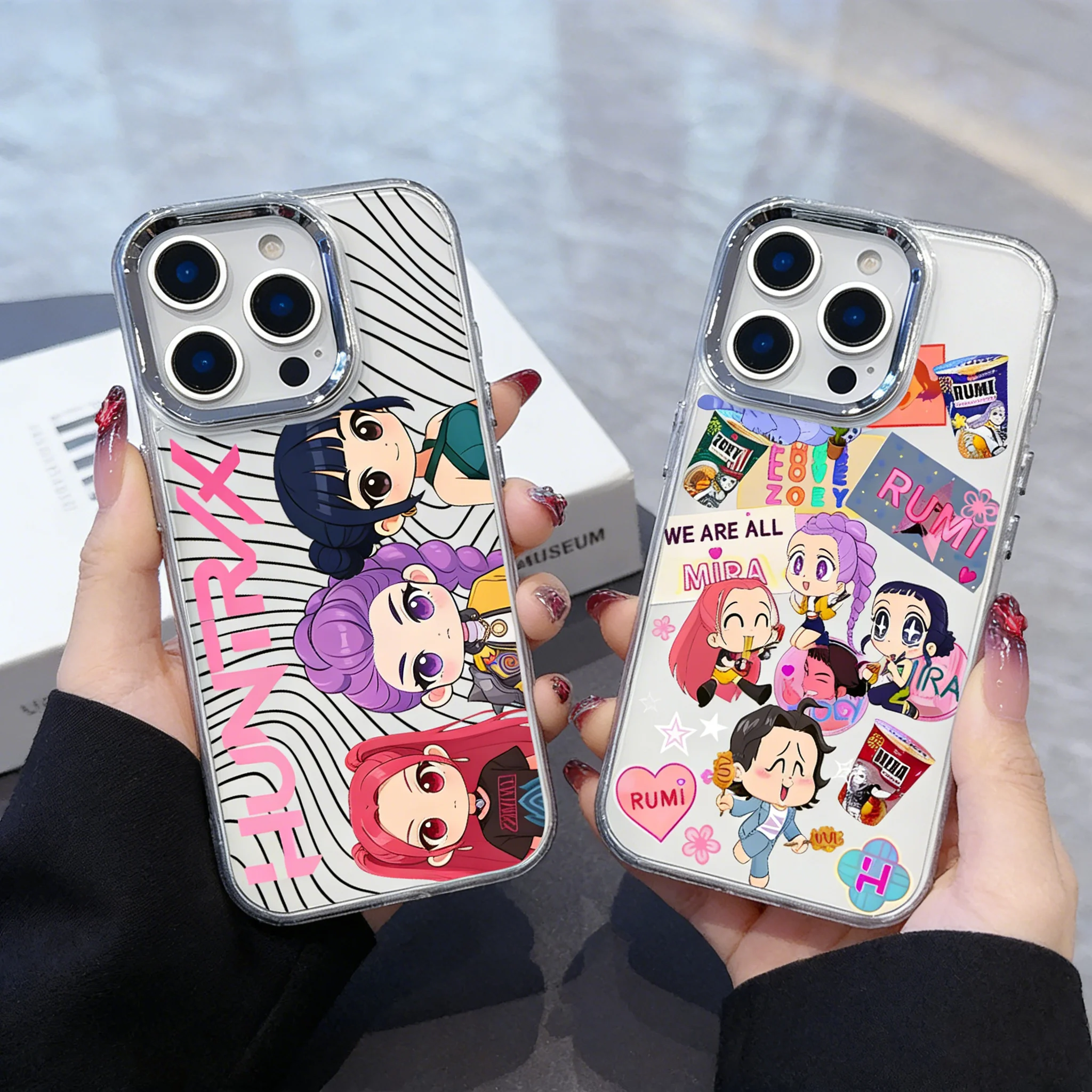 Funda de Teléfono Fashion KPop H-Hunter para iPhone 17 16e 16 15 14 13 12 11 mini Pro Max X XR XSMAX 8 7 Air Plus, Transparente y Suave
