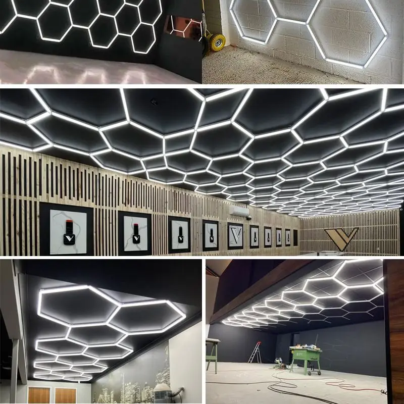 

Customized Honeycomb LED Car Detailing Ceiling Light Hexagrid System for Car Showroom Workshop Dropshipping 2 Years Warranty