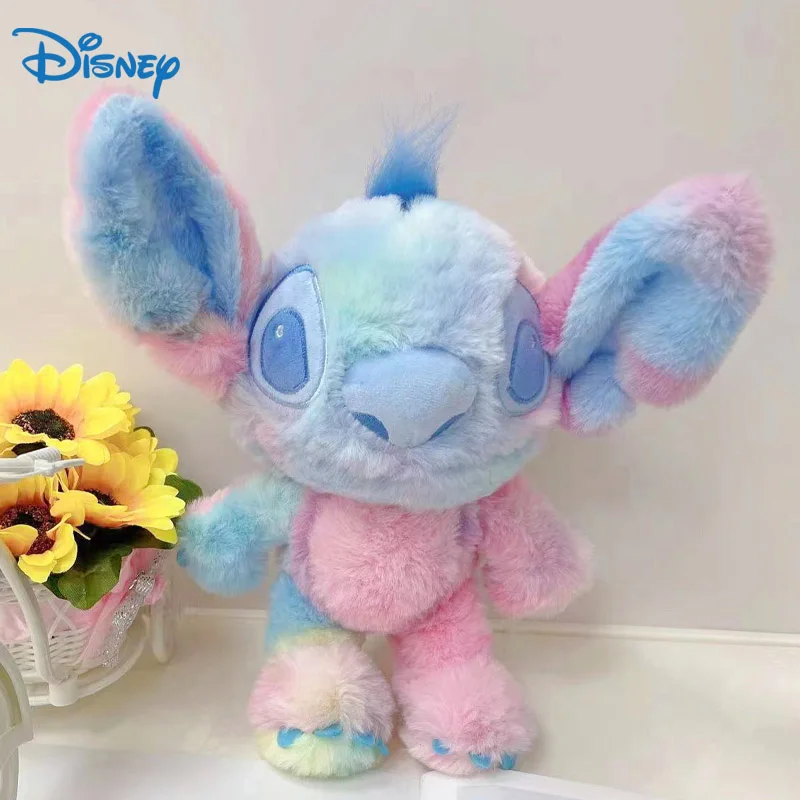 27cm Disney Lilo Stitch Plush Toy Kawaii Stuffed Animals Cartoon Doll Room Decorations For Girls Kid Birthday Christmas Gift New dvotinst newborn baby photography props gingerbread man outfits romper doll floral decorations set studio shooting photo props