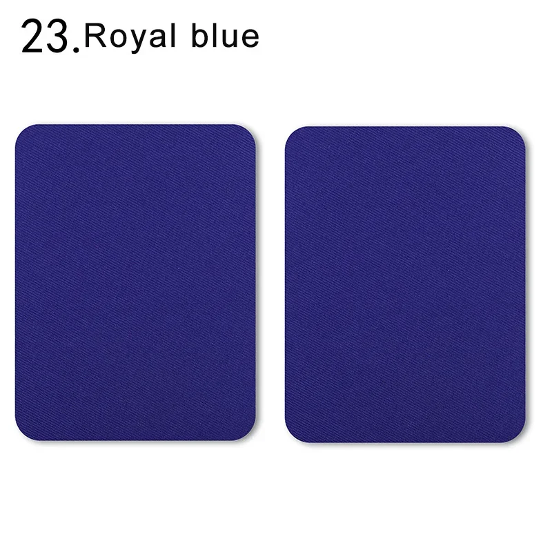 Set of 4 Multi-Colored Iron-On Fabric Patches for Clothing Repair and Decoration