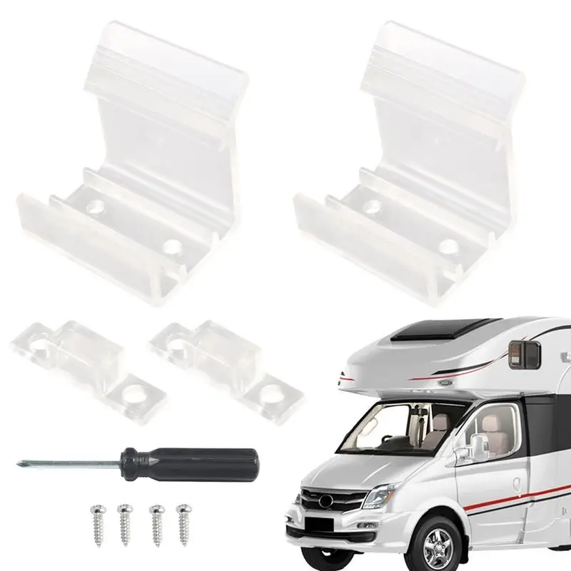 Sliding Mirror Door Latch Mirrored Sliding Closet Catch Door Lock with Screw Safety Interior Hardware Shock Absorption