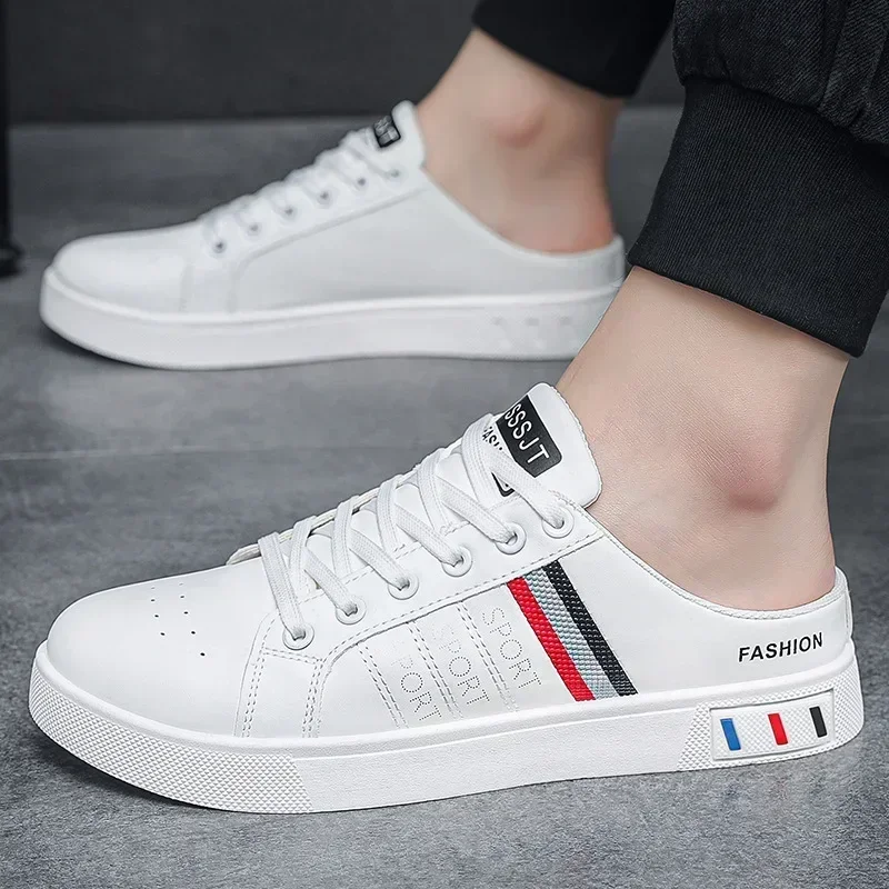 Summer New Men Slippers Brand Comfortable Casual Shoes for Men Fashion Flat Sneakers High Quality Half Slippers Big Size 48