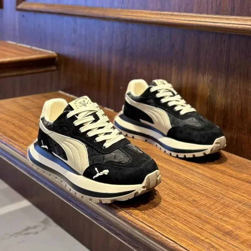 أحذية كاجوال أحذية رياضية رجالية صيفية كاجوال سميك...