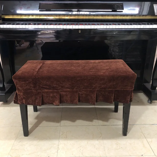 고품질 골든 벨벳으로 만들어진 멀티 컬러 피아노 슈툴 커버