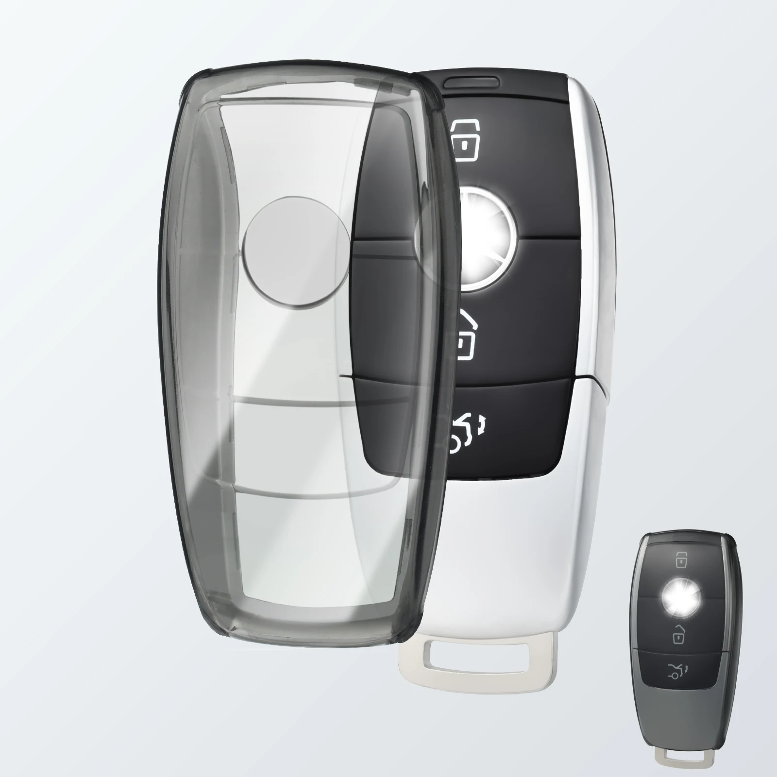 Sleek Transparent Car Key Fob Protector Cover