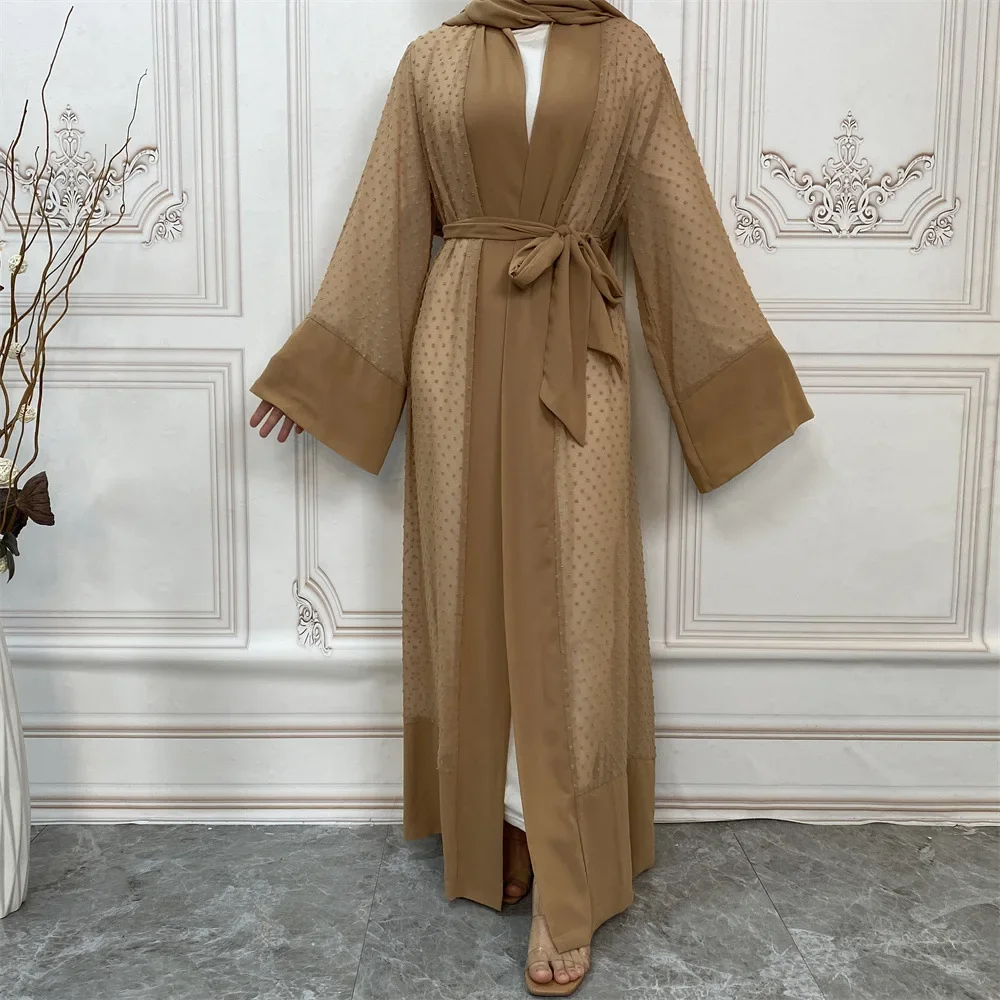 Ramadan Polka Dot Abaya Morocco Dress Muslim Women Eid India Abayas Dubai Turkey Kaftan Robe Longue Vestido   جلابيه نسائية