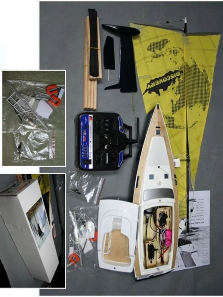 Remote-Controlled Sailboat 620ii Rc Sailboat Model Boutique Fiberglass Body Electric Rc Racing Boat Children's Outdoor Toy Gift 5