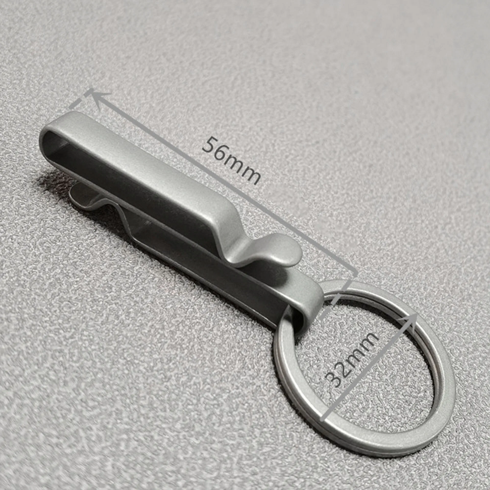 Titanium Belt Loop Keychain Clip Double Side Quick Release Key