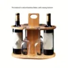 Wooden Red Wine Rack Ornaments Bamboo High Legged Glass Inverted Cup Rack Outdoor Portable Hanging Wine Glass Rack 2