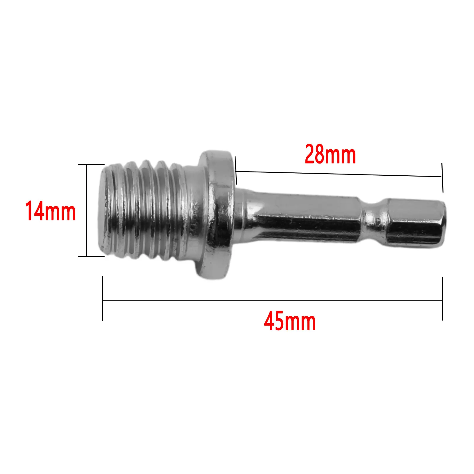 

1pc Hex Shank Drill Adapter M14 Screw Thread Electric Drill Angle Grinder Polishing Disc Connecting Rod Power Tool Accessories