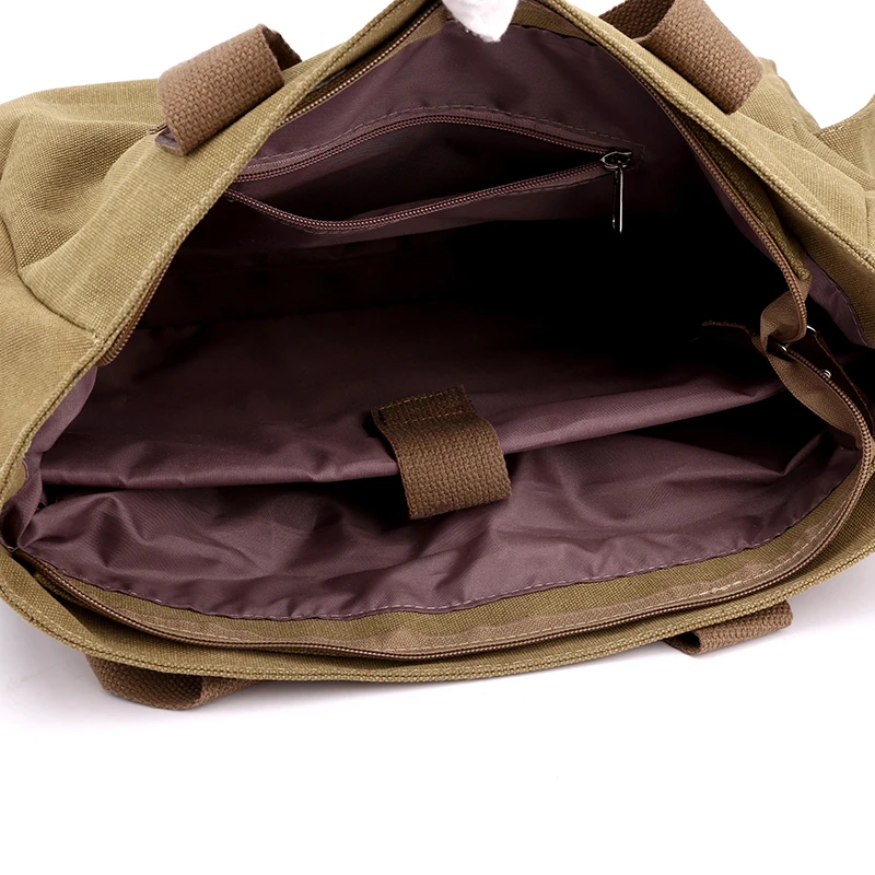 Canvas retro crossbody bag, handbag commuting bag, shoulder bag, work bag, large capacity handbag