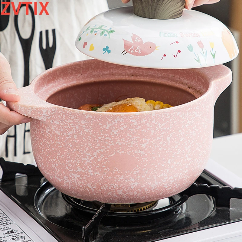 Juego De Ollas De Cocina Para El Hogar, Cacerola Antiadherente, Utensilios  De Cocina De Cerámica, Hermoso Rosa Con Mango, Cacerola - Ollas Para Caldo  Y Sopa - AliExpress