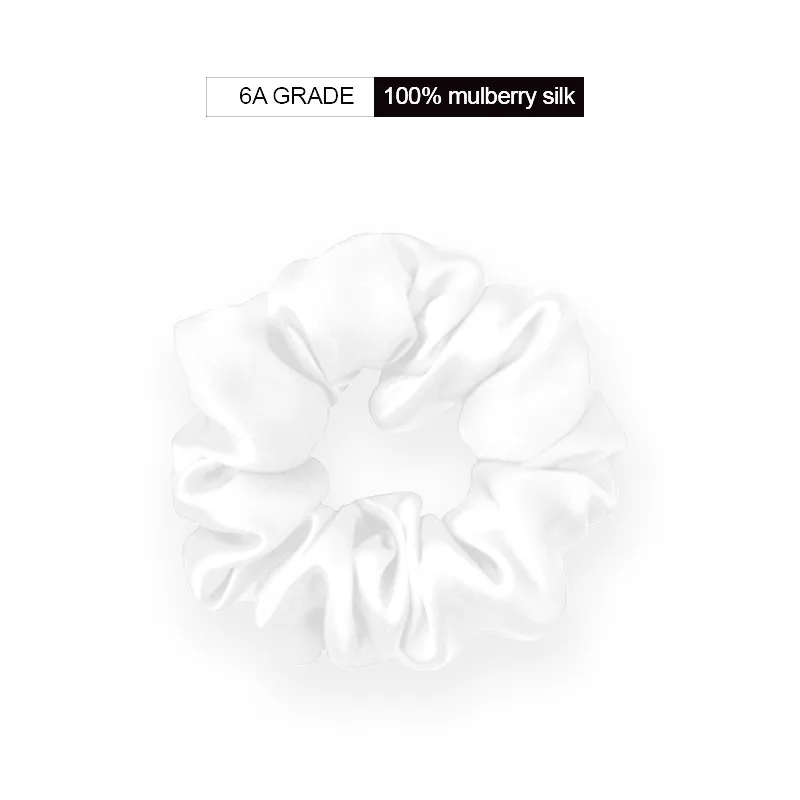 Luxurious 22 Momme Mulberry Silk Hair Scrunchie - Elegant 3.5cm Elastic Hair Tie