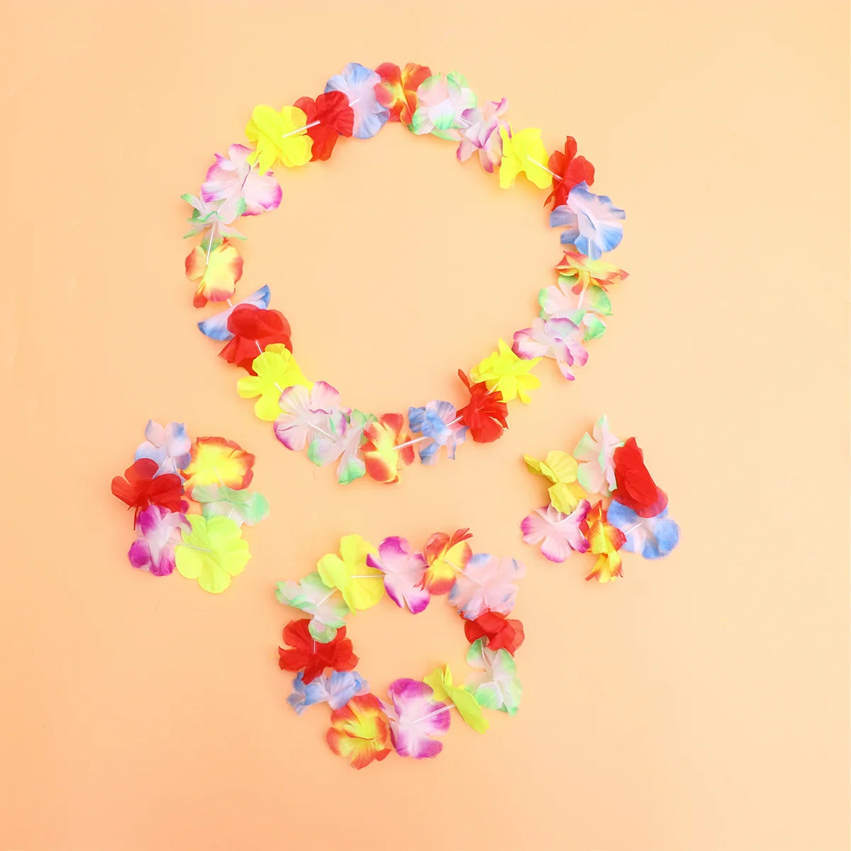 

Luau Party Decorations Hawaiian Dresses for Girls Dressy Blouses Women Flower Garland Skirt Necklace Child