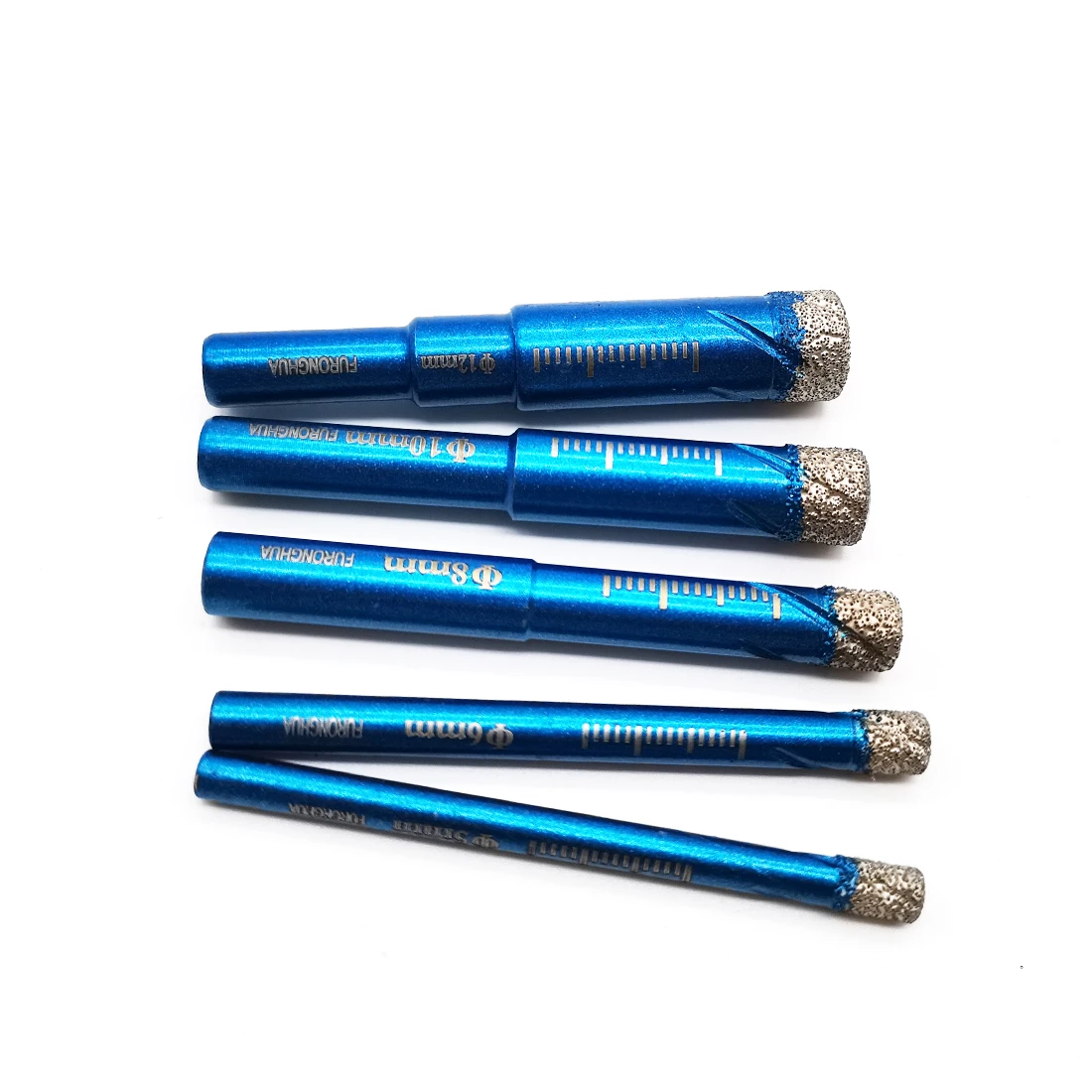 

10pcs 5/6/8/10/12/14mm Dry Vacuum Brazed diamond drill bits for ceramie tile granite drilling bits Round shank Hole saw