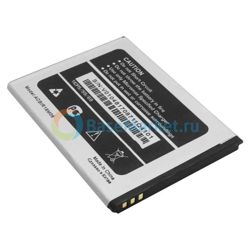 Аккумуляторная батарея для Micromax Q4101 Bolt Warrior 1 Plus (ACBIR18M06) |