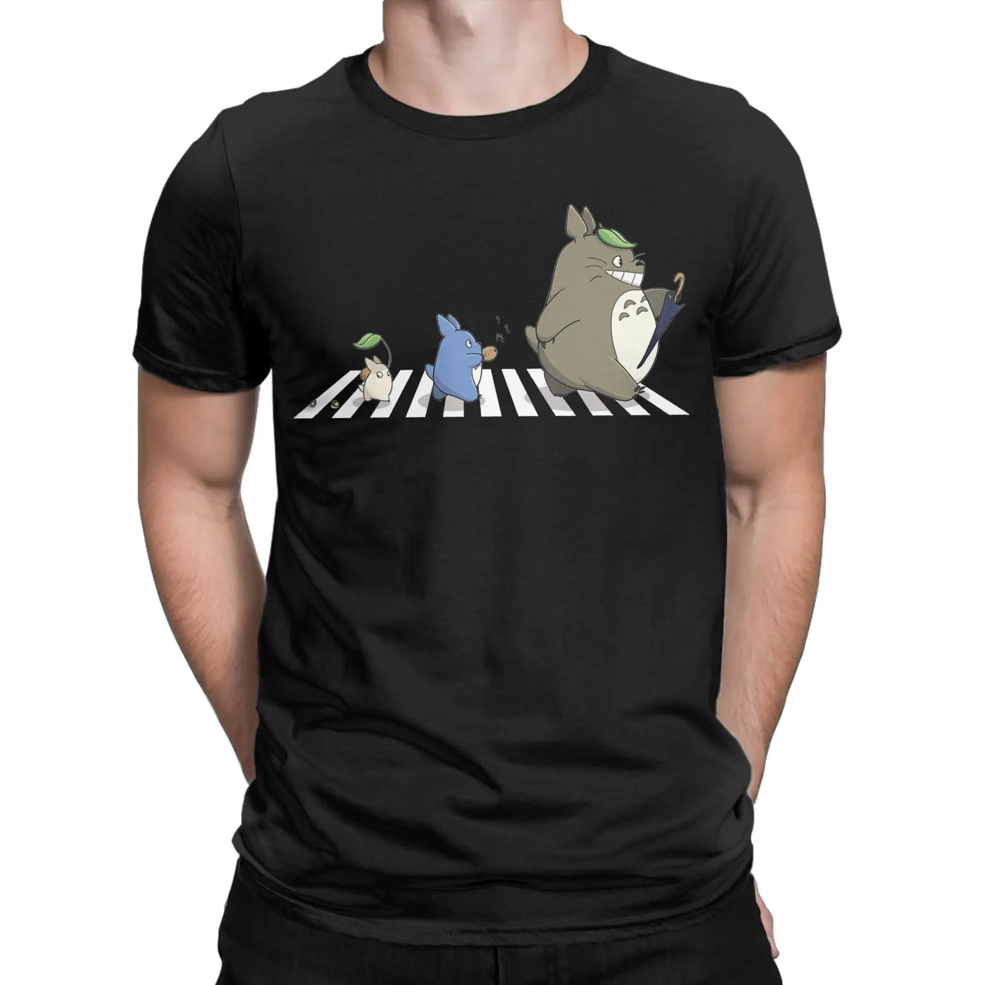 Vintage Totoro-Inspired Graphic Cotton T-Shirt - Fun & Casual Crewneck Tee