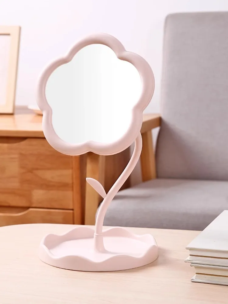 

Зеркало для макияжа в форме подсолнуха, туалетный столик для девочек, настольное подвесное украшение, косметическое зеркало