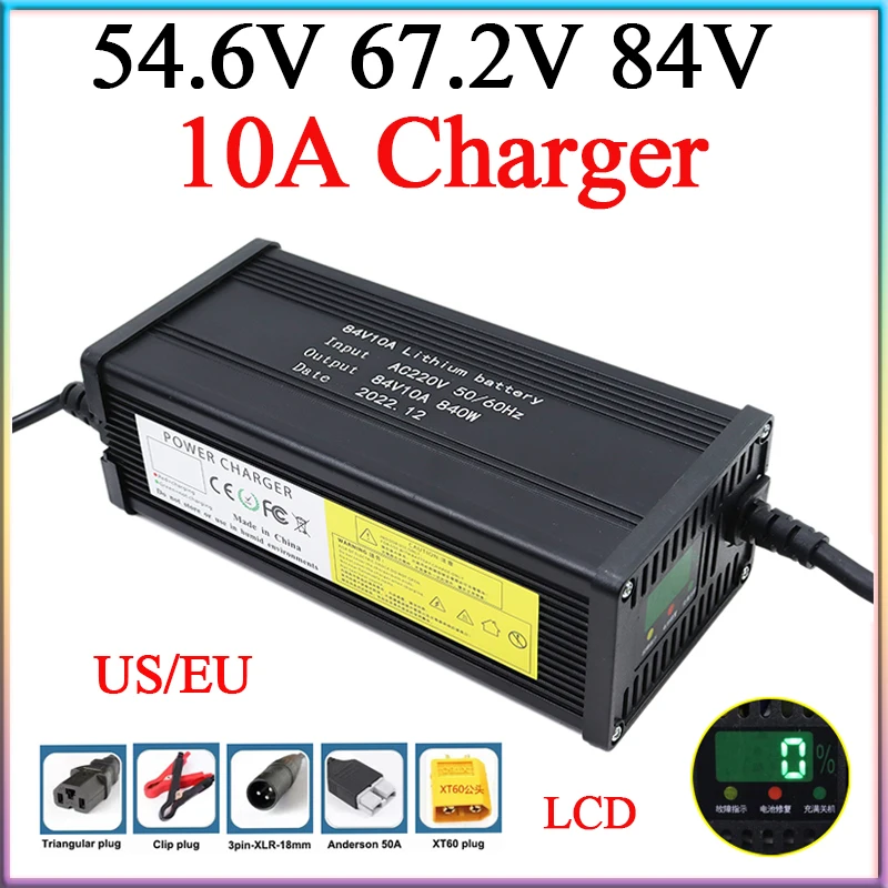 67.2V charger for 60V 16S 57.6V 59.2V 64V refill scooter 2A for scooter 16S Batería de Litio (XLR-3Pin 67.2V charger for 60V 16S 57.6V 59.2V 64V refill scooter 2A for scooter 16S Batería de Litio (XLR-3Pin