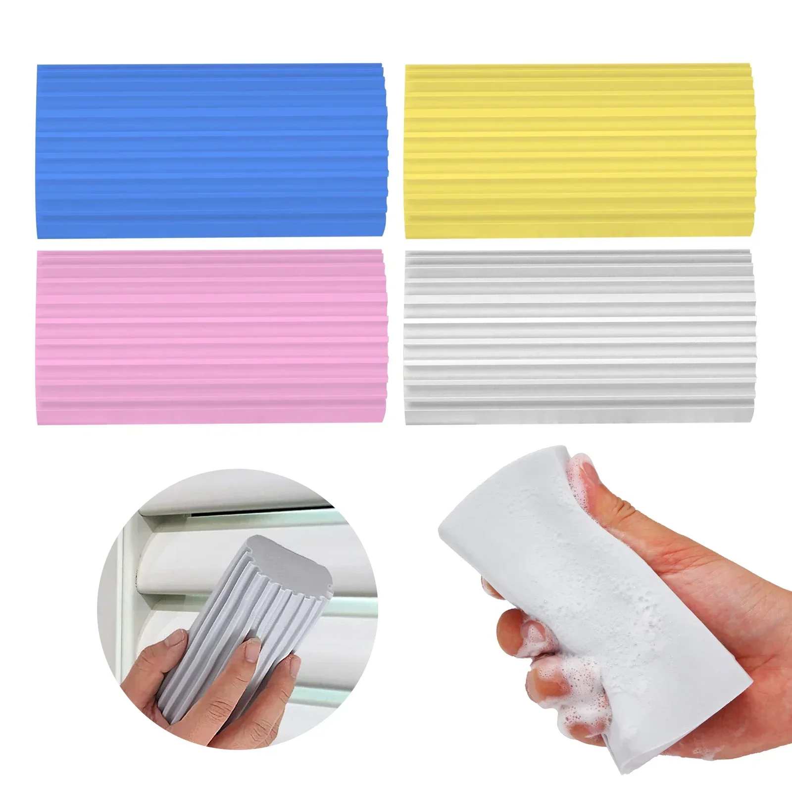 Damp Clean Duster Sponge Portable Cleaning Brush Duster For Cleaning Blinds Glass Baseboards Vents Railings Mirrors Window 3