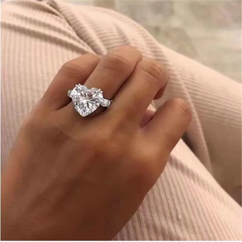 ソリティアリング 4ct ラボダイヤモンドリング 925 スターリング