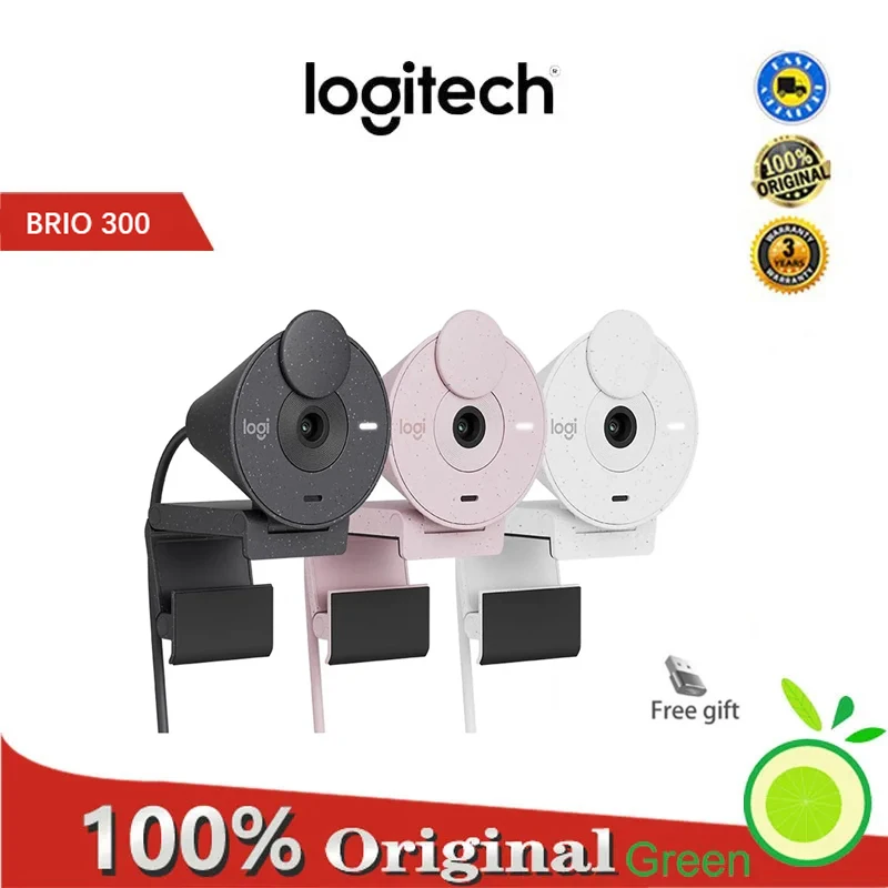 

Камера Logitech brio 300 HD Live class 1080p, онлайн-камера для видеоконференций, потоковой записи, оборудование для компьютера