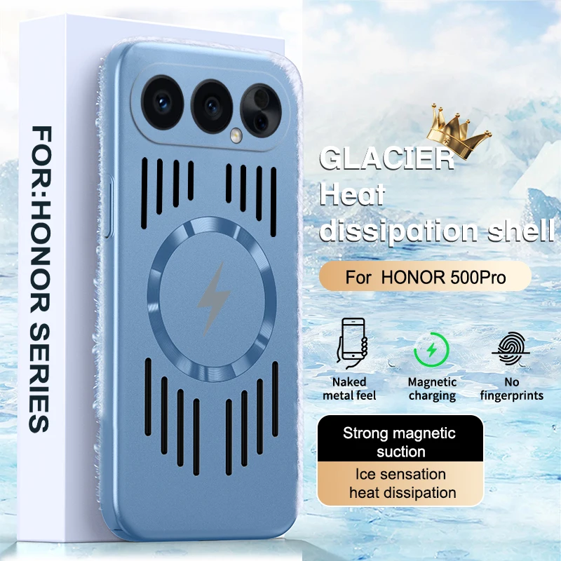 Magnetic Wireless Charging Phone Case with Perforated Heat Dissipation and Shockproof Bumper Design