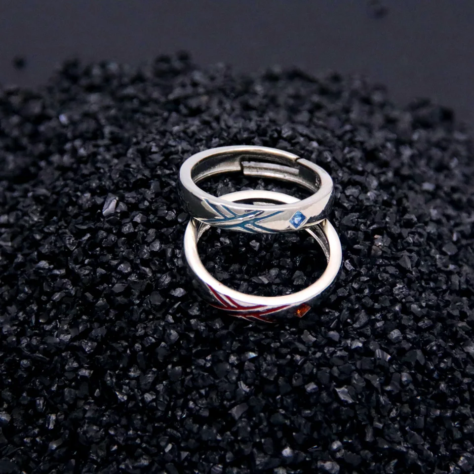 A Set Anime DARLING in the FRANXX Cosplay Ring 02 Zero Two Metal