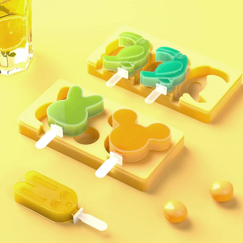 

Silicone Ice Cream Mold Toucans Mouse DIY Homemade Popsicle Moulds Freezer 2/3 Cell Ice Cube Tray Barrel Makers Baking Tools