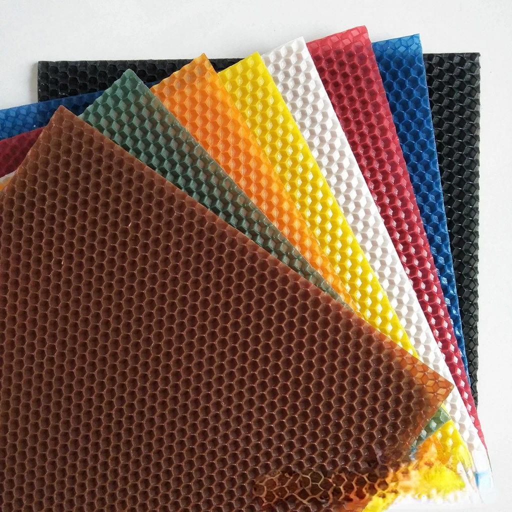 Craft Beeswax Wax Sheet Nest Base Sheet Honeycomb Wax Color Beeswax 20 * 20cm 10 Color