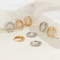 8 Pcs Chunky Open Smooth Surface Rings Set for Women Trendy Gold Color and Silver Color Mixed Finger Rings Accessories Fashion - Image 5