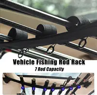 Car Fishing Rod Holder 7 Rod Capacity, Adjustable 33.5-66.9 Inch Heavy Duty Vehicle Rod Carrier for SUV/Wagons/Van/Jeep/Truck 3