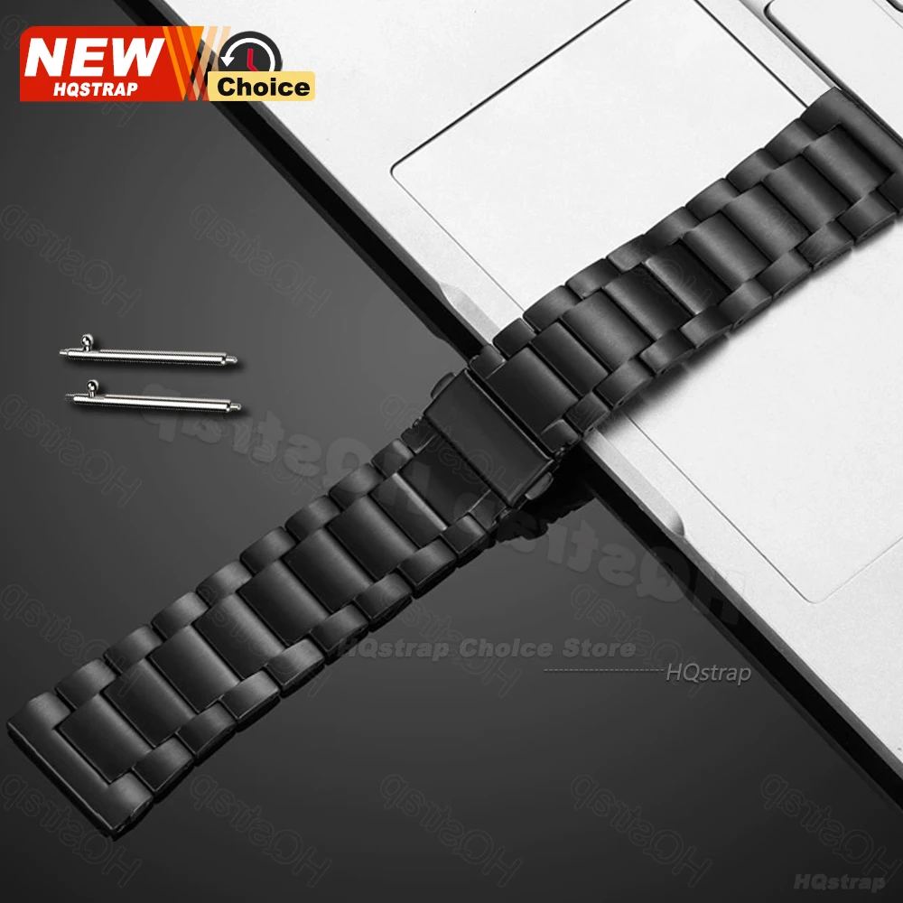 Premium Titanium Metal Watch Band with Butterfly Clasp Strap