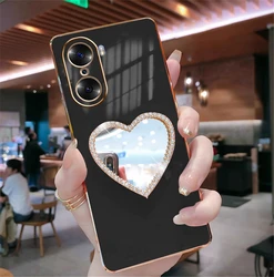 Diamond Love Heart Mirror Plating Soft Silicone Phone Case for Huawei Nova 5 (Style 5)