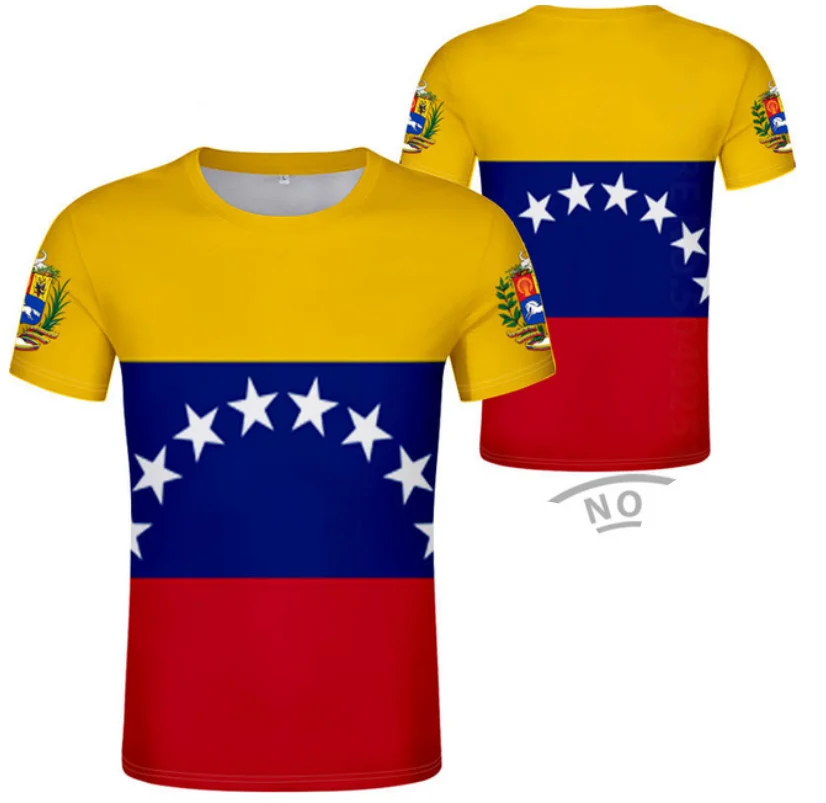 Maglietta Del Venezuela Fai Da Te Nome Personalizzato Gratuito Numero Ven T-Shirt Bandiera Della Nazione Ve Abbigliamento Fotografico Con Stampa Del C