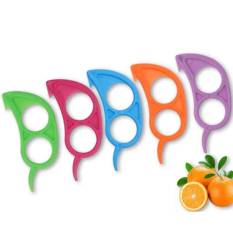 Yawall Orange Peeler, 6pcs Orange Peeler Tool, Plastic Lemon Citrus Peeler, Easy Open Orange Slicer Peel Cutter Kitchen Accessories Knife Gadget Pelador de