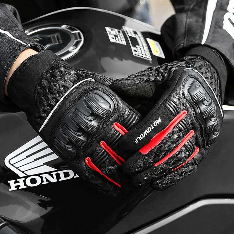 Guantes táctiles Upgrad para montar en motocicleta, guantes de