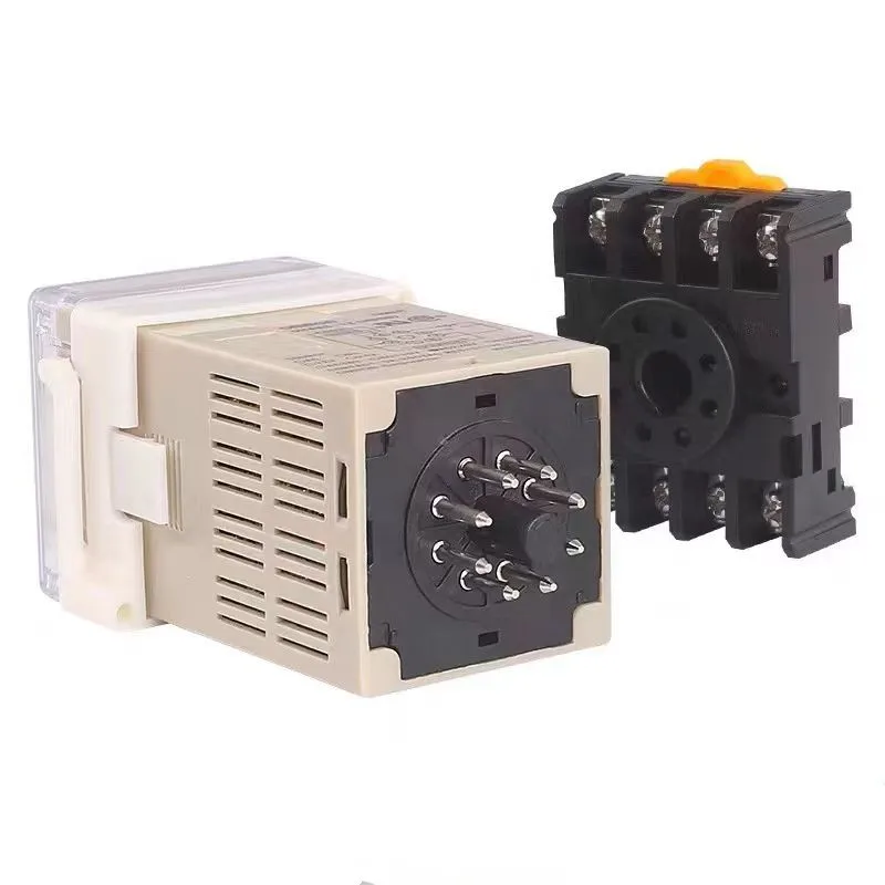 

DH48S-1Z Digital LED Programmable Timer Time Relay Switch DH48S 0.01S-99H99M DIN RAIL AC110V 220V DC 12V 24V with Socket Base
