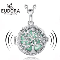 Eudora Collier Bola de Grossesse Necklace 18MM Ball Tree of Life Angel Caller Musical Bell Pendant DIY Jewelry for Pregnant Wome 1