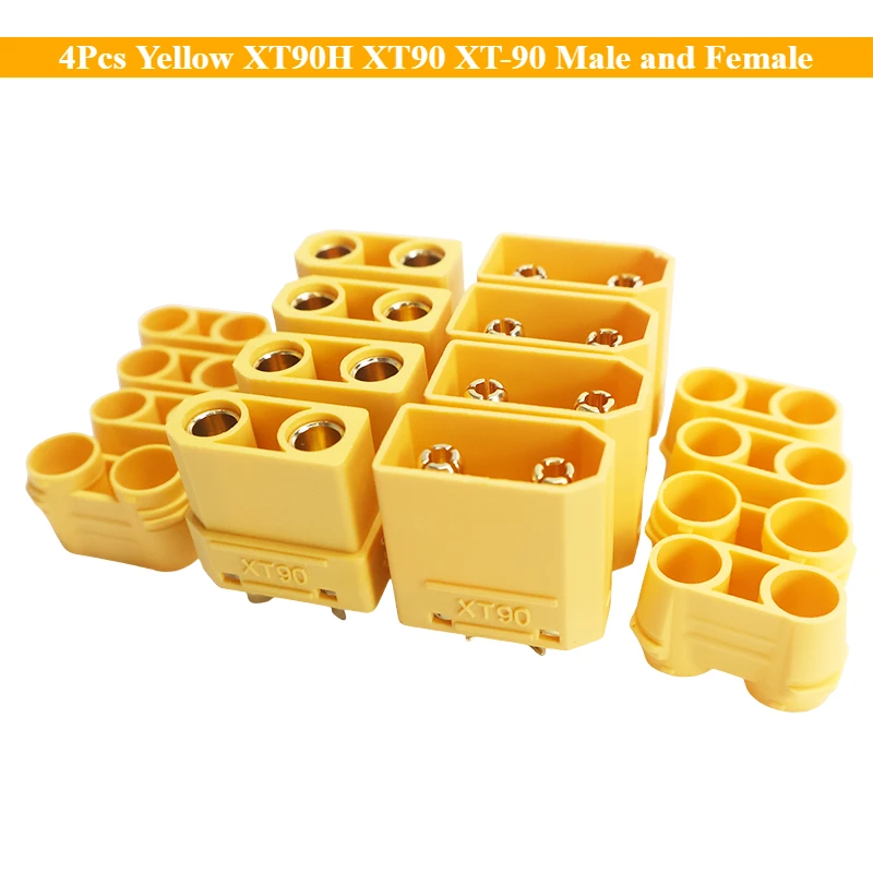 S23014e3c148048d49e3eb6246e9830d3k.jpg 4Pcs Yellow XT90H XT90 XT-90 Male and Female Bullet Connector Plug for RC Lipo Battery Motor ESC and Charge Lead Expand DIY Part