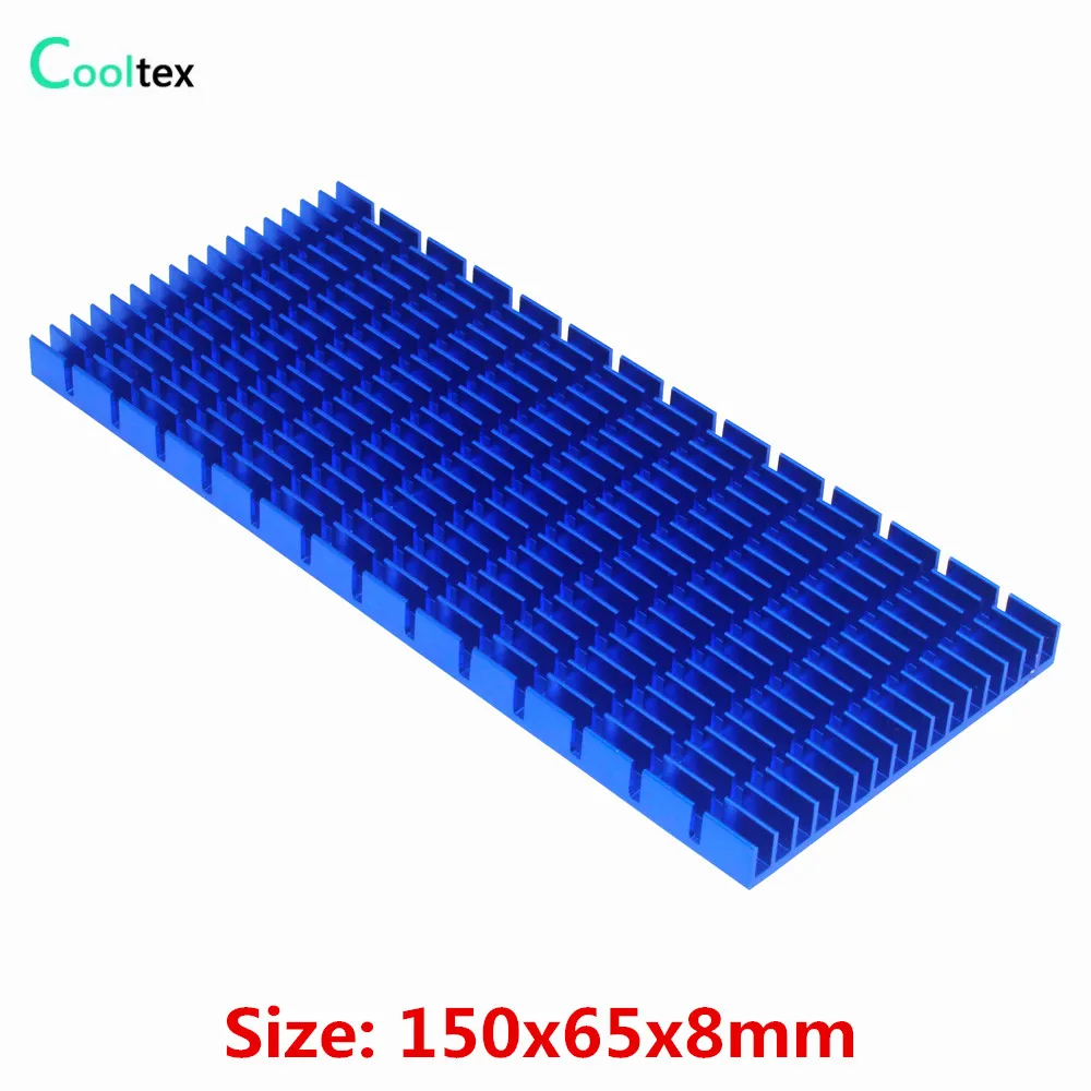 Фото Алюминиевый радиатор DIY 150x65x8 мм, радиатор, радиатор, охладитель для электронной магнитной лампы №1
