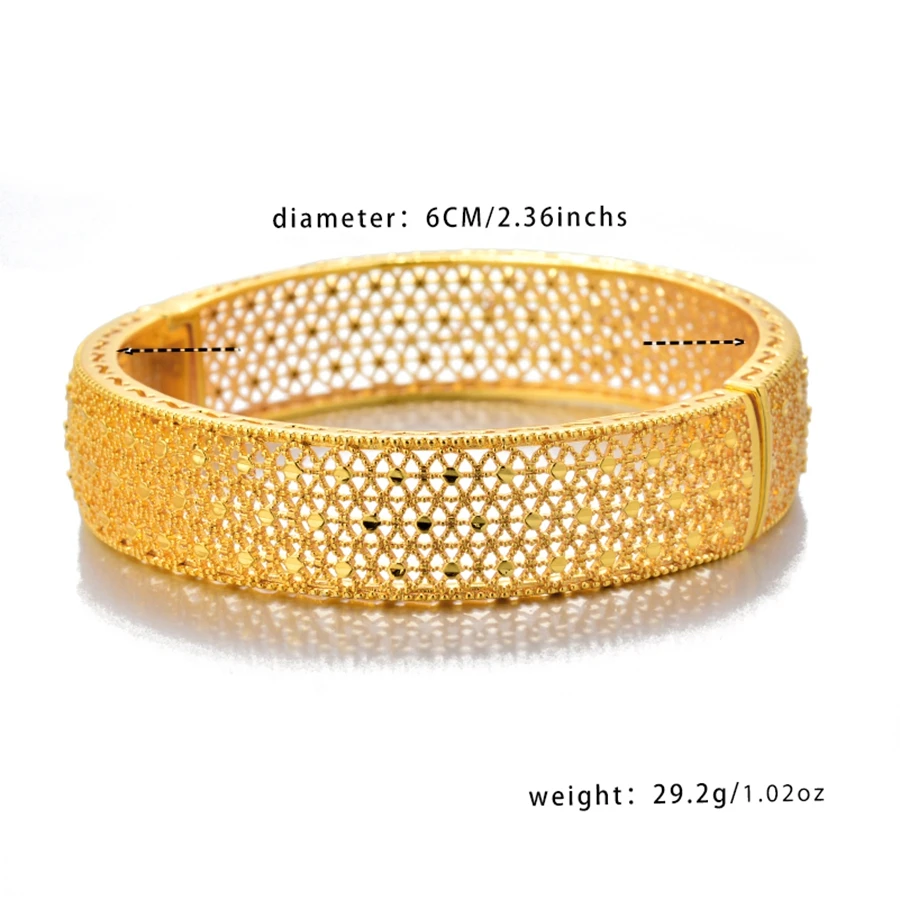 24k Gold Plated bangles for women African Girls Christmas Jewelry